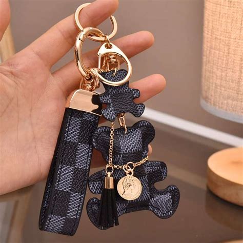 louis vuitton keychain charm|louis vuitton teddy bear keychain.